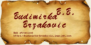 Budimirka Brzaković vizit kartica